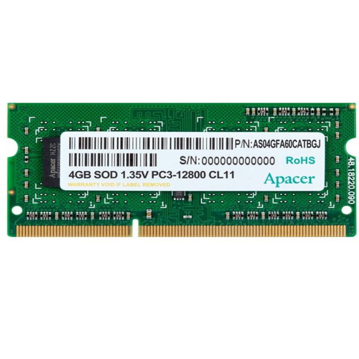 Apacer DV.04G2K.KAM 4GB DDR3L 1600MHz SODIMM Apacer DV.04G2K.KAM 4GB DDR3L 1600MHz SODIMM
